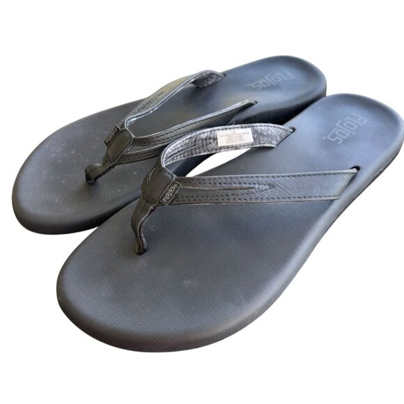 Flojos Women Flip Flops Thong Sandals Black/Tie-Dye Size 10 Comfort Beachy - Picture 5 of 7